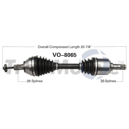 Surtrack Axle Cv Axle Shaft, Vo-8065 VO-8065